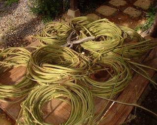 草の布・木の布の材料、葛の茎